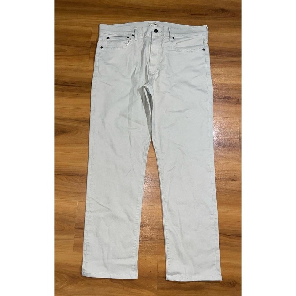 Mens J. Crew 770 Stretch Beige 5 Pocket Straight Leg Jeans